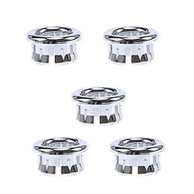 Set di 5 anelli di ricambio per lavabo, per lavabo, rotondi, colore: argento
