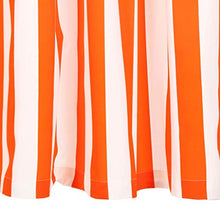 vidaXL 2X Tende con Anelli Classici Eleganti Traslucide Moderne Tendaggi Rivestimento Finestre Privacy in Metallo e Cotone 140x245cm Arancio a Strisce