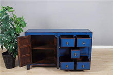 Yajutang China - Credenza con 2 ante e 5 cassetti, colore: Blu