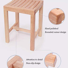 Sgabelli e sedie per Doccia in Legno di Teak Sgabello per Vasca da Bagno per ped Max 150kg 0107