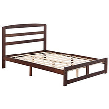 MAXCOO - Letto orizzontale in legno di pino color noce, 4 m