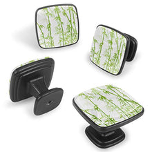 Verde bambù Pomelli per Porta Set di 4 Pomelli per Mobili Manopole per Cassetti Cucina Armadio Vetro