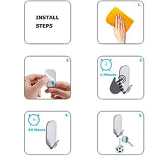 Ganci Autoadesivi, Appendiabiti da Parete Adesivo in Acciaio Inossidabile per Cucina, Bagno, Ufficio, Armadio - Impermeabile, Non è Necessaria La Colla da Trapano