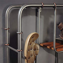 Decorazioni da parete Mensola di design Mensola a parete rettangolare Legno e ferro Materiale metallico utilizzato per scaffale per scaffali Espositore per vino Portaoggetti per pareti mobili L90 *