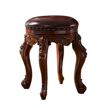 EXCLVEA Sedile per Trucco per Camera da Letto Vanity Sgabello, Trucco Dressing Gambe feci con Rubberwood, Panca Imbottita (Colore, Dimensione : 35x35x48cm)