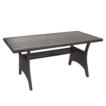 Mendler Salottino da Giardino con Tavolo e 2X Pouf HWC-E95 polyrattan Grigio Cuscini Antracite