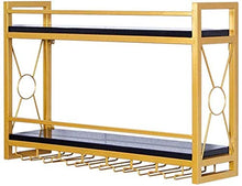 Leifeng Tower Classico Wine Rack Ferro Battuto Materiale Double Wall Hanging Wine Rack casa condimento Creativo Wine Grape Rack Decoration (Color : Gold+Black)