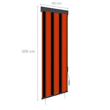 vidaXL - Tenda avvolgibile per esterni, 60 x 250 cm, arancione e marrone