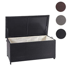 Mendler Baule Contenitore da Esterno HWC-D88 polyrattan ~ Premium 170l Nero