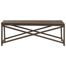 E E-NICES Panchina da Giardino 120 cm in Polyrattan Marrone
