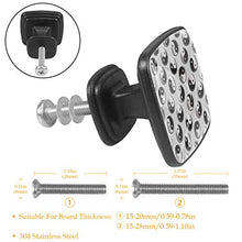 yin e yang Pomelli per Porta Set di 4 Pomelli per Mobili Manopole per Cassetti Cucina Armadio Vetro