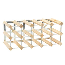 Rastrelliera portabottiglie di vino - per 15 bottiglie - completamente assemblata - legno chiaro