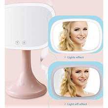 Specchio per Trucco A LED con Touch Screen, Specchio da Regalo Illuminato da Tavolo da Trucco Illuminato con Specchi Ingrandenti 10x