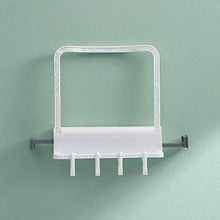 GWZZ Stand lavabo Multifunzionale per lavabo da Bagno a Parete da Bagno Non Perforato Perforato,Blue