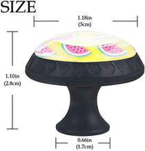 Modello di anguria giallo Pomelli per Porta Set di 4 Pomelli per Mobili Manopole per Cassetti Cucina Armadio Vetro