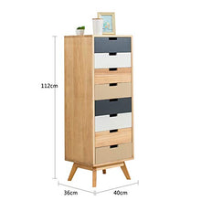 ZzheHou Cassettiera Storage Unit Comodino con 8 Cassettoni in Legno Comodini Cassetti Tabelle Camera di Stoccaggio Robusto Durevole Semplice E Grazioso (Color : Brown, Size : 40x36x112CM)
