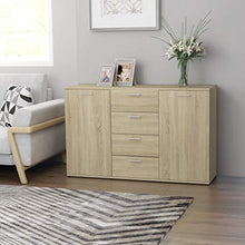 vidaXL - Sideboards - Sideboard Sonoma-Eiche 120×35,5×75 cm Spanplatte