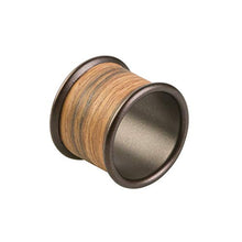 InterDesign RealWood Anelli Portasalviette, Set di 4, Metallo, Marrone, 4.5x3.5x0.2 cm