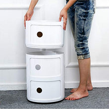 Diaod Nordic Semplice ABS Bedside Governo di immagazzinaggio Moderna Divano Camera Comodini 3 Livello Rotonda Bagagli Finitura Armadi