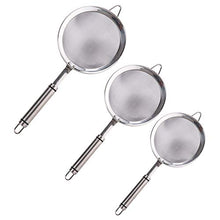 UPKOCH Setacci da Cucina in Acciaio Inossidabile a Maglia fine 3 Pezzi per Cottura Dimensioni s m l