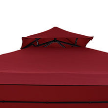 Deuba Gazebo da Giardino Sairee 3,5x3,5cm Impermeabile sovratetto UV50+ Padiglione da Esterno terrazza Rosso