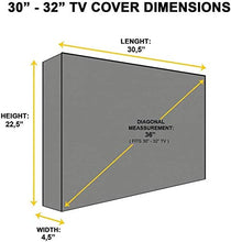 N / A Giardino coperture mobili Copertura Esterna TV Coperchio Pellicola Trasparente mobili da Copertura Impermeabile (Dimensioni, 60-65),30-32