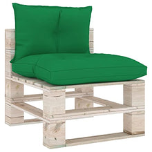 vidaXL Cuscini per Divano Pallet 2 pz Verdi in Tessuto