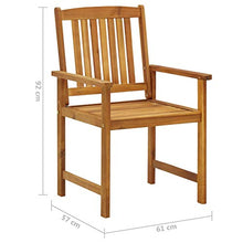 Tidyard Set da Pranzo da Giardino 5 pz in Legno Massello di Acacia