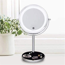 YYHAD - Specchio cosmetico illuminante con luce a LED, specchio ingranditore 5x, con scatola di immagazzinaggio