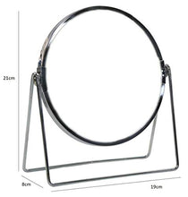 Specchio doppio lato - ingrandito x 3 metallo rotondo cromato specchio trucco su supporto