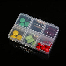 2pcs Portatile Vuoto Storage Clear 6 Cellule Pillola Medicina Drug Storage Caso di Plastica