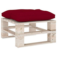 vidaXL Cuscino per Pouf su Pallet Rosso Vino in Tessuto