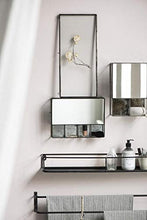 Ib Laursen - Armadietto da parete con 5 camere e porta a specchio, colore: Nero