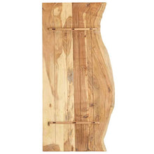 FAMIROSA Piano per Lavabo Bagno in Massello di Acacia 140x55x2,5 cm
