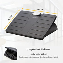 Fellowes 8035001 Poggiapiedi Regolabile con Microban Office Suites, Nero