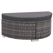 Festnight Set Divani da Giardino in Polyrattan, Set di Mobili da Giardino, Set Divano Esterno con Cuscini Grigio 8 pz