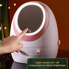 ZouYongKang Organizzatore di Trucco, Cabinet per Tenere Il Trucco Prodotti di Bellezza Accessori per Capelli, con Specchio per Il Trucco a LED, Adatto per controsoffitti per Il Bagno e cassettiere da