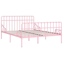 SKM Giroletto con Doghe Rosa in Metallo 180x200 cm