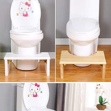 Sgabello per WC in legno massiccio, antiscivolo, multifunzionale, con poggiapiedi per WC e WC