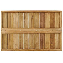 PrimeMatik - Piatto da Bagno con Manici in Legno di Teak Certificato Spa Benessere 60 x 40 x 7 cm