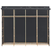 mewmewcat Armadio Grigio in Tessuto 200x40x170 cm