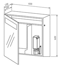 Wagner EWAR WP650e - Armadietto con specchio e dispenser per sapone e asciugamani in acciaio INOX