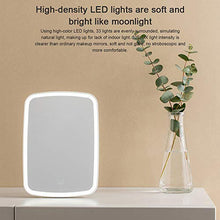 Dewanxin - Specchio cosmetico a LED, con Luce, Schermo Touch, USB Ricaricabile, Angolo Regolabile, per Bagno e toeletta, Bianco