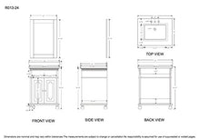 RUBEZA 600mm Didim Bagno Vanity Set Bianco Italiano Carrara Top
