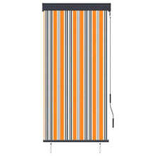 vidaXL - Tenda avvolgibile per esterni, 80 x 250 cm, giallo e blu