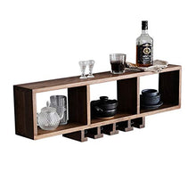 HTDZDX Mensola a Muro Ristorante Wine Rack in Legno massello Wine Cooler Calice Hanging Portalampada