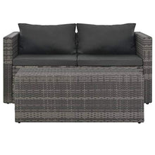 vidaXL Set Divani da Giardino 6 pz con Cuscini Polyrattan Grigio Sofa Esterni