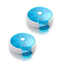 2pcs automatico rotatorio rotondo della scatola della pillola della medicina di forma compatta 7 giorni di viaggio settimanale