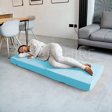 G&H Pieghevole Letto singolo Pieghevole Materasso con Copertura Rimovibile Divano Letto Sedia Letto Letto, blu cielo, Singolo