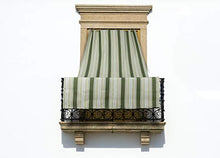 CapitanCasa Tenda da Sole Ombregginate per Esterno Casa Disegno Riga Fine 145x250 Verde
